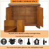 40" Console Table with Storage Shelf, Retro Entryway Table with Adjustable Storage Shelf, Sofa Couch Table for Hallway, Entry Way, Living Room, Foyer,