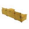 [VIDEO provided][New]118*55" Modern L-shaped Chenille Cloud Sofa with Double Seat Cushions,5-seat Upholstered Indoor Furniture,Sleeper Sofa Couch with