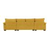 [VIDEO provided][New]118*55" Modern L-shaped Chenille Cloud Sofa with Double Seat Cushions,5-seat Upholstered Indoor Furniture,Sleeper Sofa Couch with