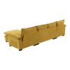[VIDEO provided][New]118*55" Modern L-shaped Chenille Cloud Sofa with Double Seat Cushions,5-seat Upholstered Indoor Furniture,Sleeper Sofa Couch with