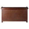 Milan 4-Pc Storage Bench with 3 Foldable Woven Baskets; Walnut