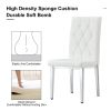 Table and chair set, modern minimalist marble textured rectangular dining table. Suitable for restaurants and living rooms. Soft cushion seats. F-1280
