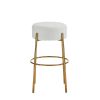 30" Tall, Round High Bar Stools, Set of 2 - Contemporary upholstered dining stools for kitchens, coffee shops and bar stores - Includes sturdy hardwar