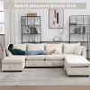 Modular Sectional Sofa, Convertible Sofa Couch with Storage, Sleeper Sectional Sofa Set, Flexible Modular Combinations Fabric Couch for Living Room (B