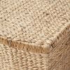 Ludmilla Rectangular Curve Water Hyacinth Woven Wicker Trunk with Handles - 26" x 19" x 14" - Natural Brown - For Clothes, Toys, Magazines and Book St