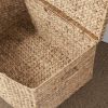Ludmilla Rectangular Curve Water Hyacinth Woven Wicker Trunk with Handles - 26" x 19" x 14" - Natural Brown - For Clothes, Toys, Magazines and Book St