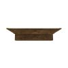 Manhattan Comfort Liberty 70.86 Floating Wall Entertainment Center with Overhead Shelf in Rustic Brown