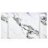 5-piece Dining Table Chairs Set, Rectangular Dining Room Table Set for 4, Faux Marble Modern Dining Table and Faux Leather Chairs for Kitchen Dining R