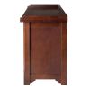 Milan 4-Pc Storage Bench with 3 Foldable Woven Baskets; Walnut