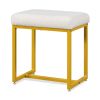 GO Modern Style Vanity Table With Movable Side Cabinet And 4-Drawers, Large Size Dressing Table With Mirror and 3-colors LED Light, Makeup Table With