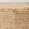 Ludmilla Rectangular Curve Water Hyacinth Woven Wicker Trunk with Handles - 26" x 19" x 14" - Natural Brown - For Clothes, Toys, Magazines and Book St