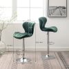 Ellston Upholstered Adjustable Swivel Barstools in Gray, Set of 2