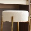 30" Tall, Round High Bar Stools, Set of 2 - Contemporary upholstered dining stools for kitchens, coffee shops and bar stores - Includes sturdy hardwar