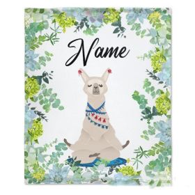 Personalized Name Flannel Milestone Blanket (Option: 9style-100X120cm)