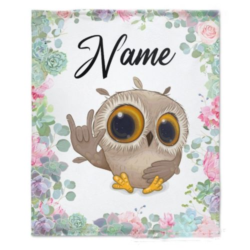 Personalized Name Flannel Milestone Blanket