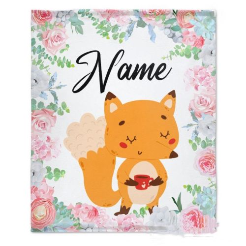Personalized Name Flannel Milestone Blanket