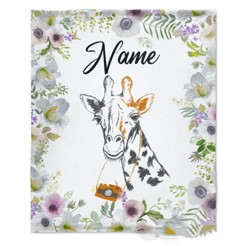 Personalized Name Flannel Milestone Blanket