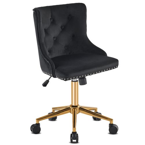 Lift wheel five-star foot backrest pull point teddy velvet gold feet indoor leisure chair simple Nordic style Lift wheel five-star foot backrest pull point teddy velvet gold feet indoor leisure chair simple Nordic style