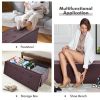 45 Inches Large Folding Storage Ottoman Bench with Memory Foam