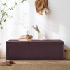 45 Inches Large Folding Storage Ottoman Bench with Memory Foam