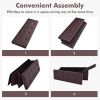 45 Inches Large Folding Storage Ottoman Bench with Memory Foam