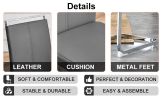 1 table and 8 chairs set.Modern Grey MDF Faux Marble Dining Table with Double V-Shaped Supports.Paired with 8 modern PU artificial leather soft cushio