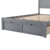 Full Size Platform Bed with Under-bed Drawers