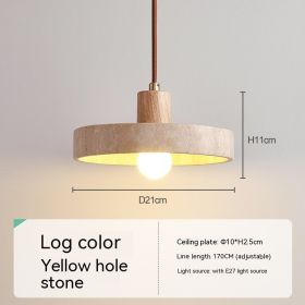 Simple Bedroom Bedside Small Droplight (Option: Wood Color)