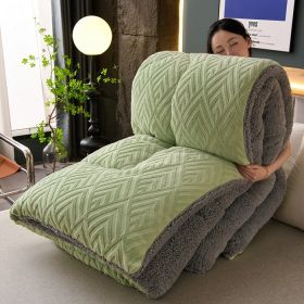 Winter Lambskin Quilt Single Thickened Warm Milk Fiber (Option: Fruit Green-200x230cm 4000g)